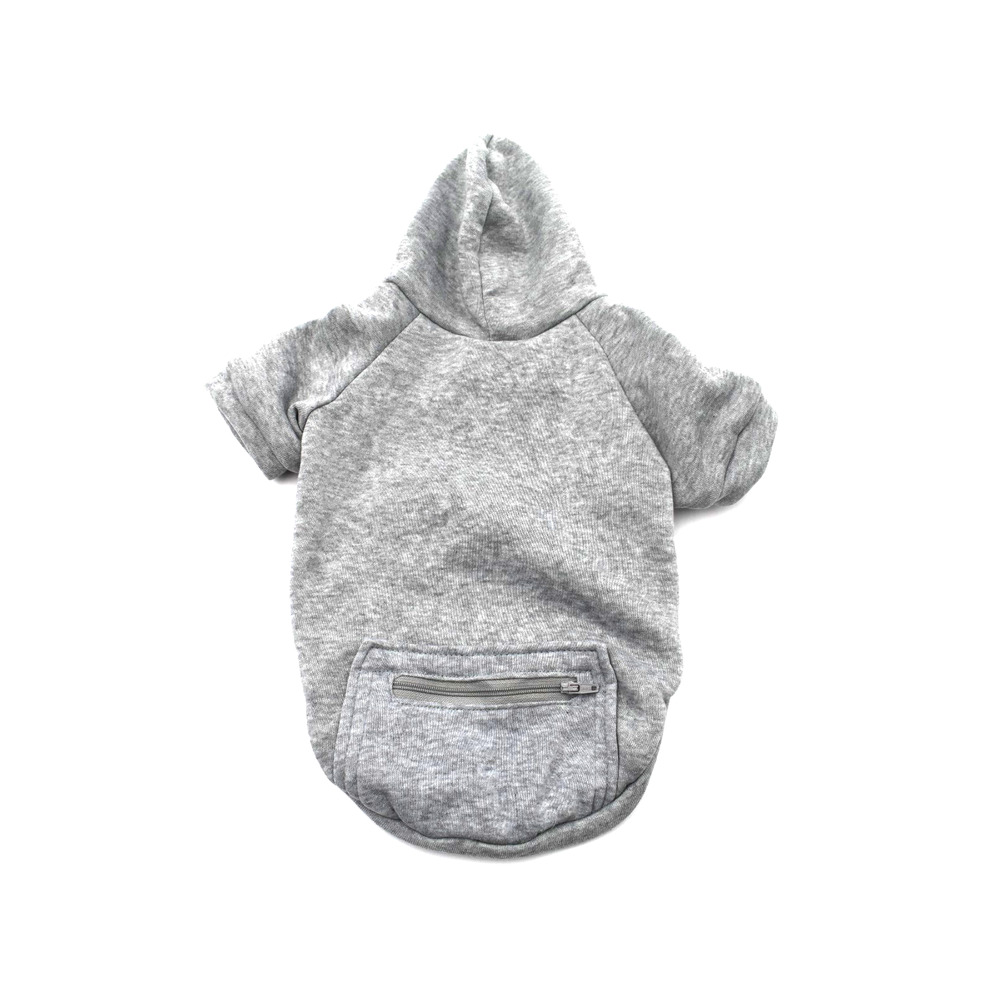 Dog Hoodie Sweatshirt Zip and Slant Pockets Warm Dog Clothes for Medium Dogs - Picture 2 of 4